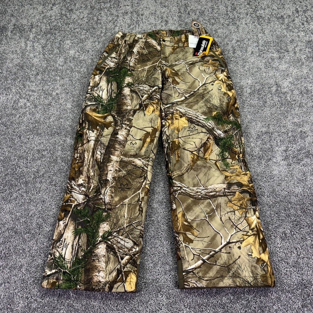 Realtree Snow Pants Womens Large Brown Camo Insulated Water Resistant Thinsulate